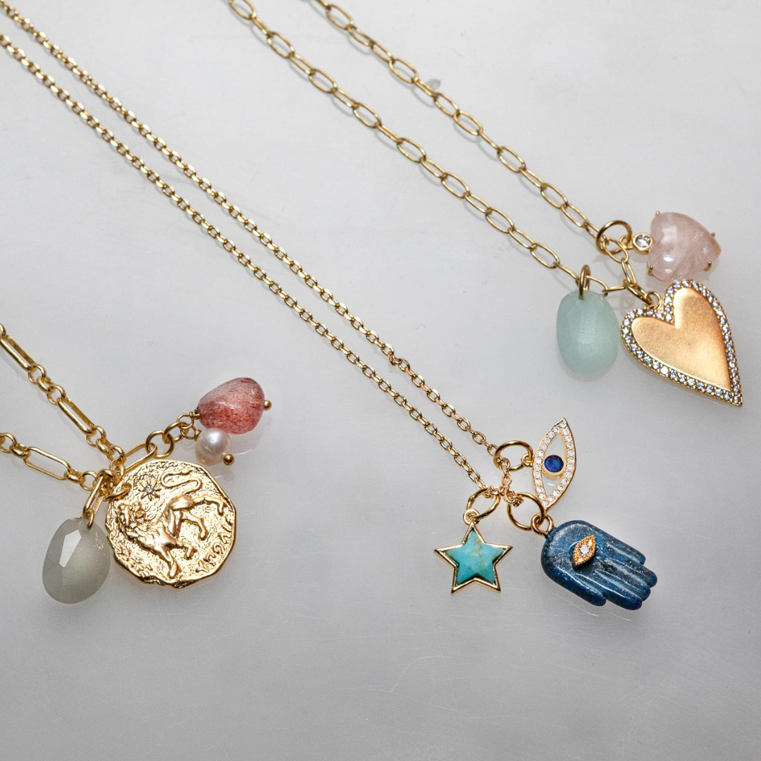 Tai Jewelry Multi Charm Necklace