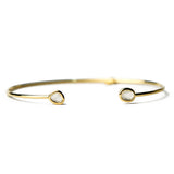 TAI JEWELRY Bracelet GOLD- CHARCOAL Mini Glass Cuff Bracelet
