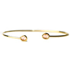 TAI JEWELRY Bracelet GOLD- PEACH Mini Glass Cuff Bracelet