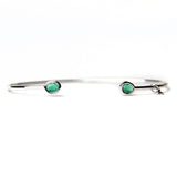 TAI JEWELRY Bracelet SILVER- CHRYSOPHRASE Mini Glass Cuff Bracelet