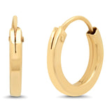 TAI JEWELRY Earrings 14k Gold 14k Squared Hoops | 10mm