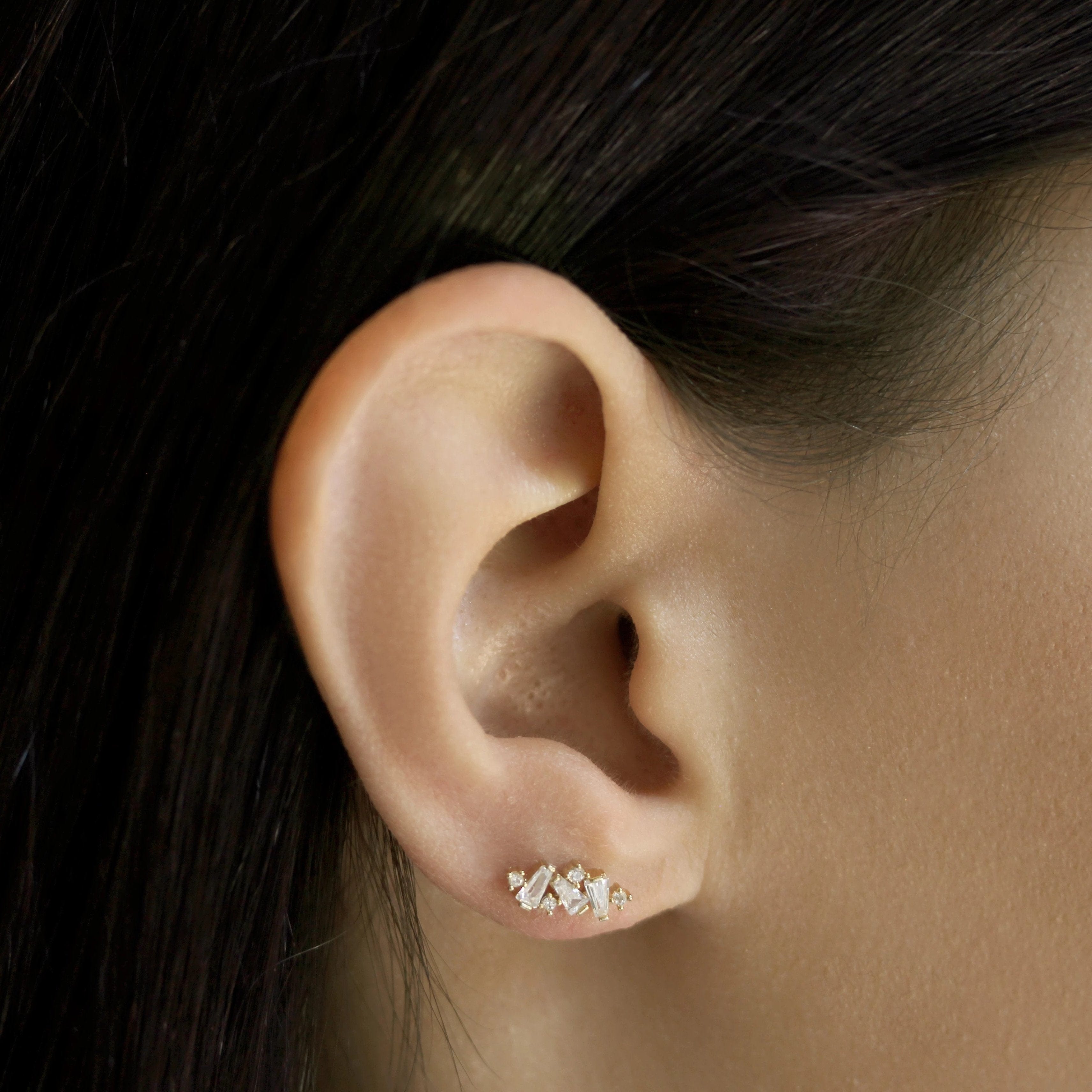 TAI JEWELRY Earrings Cluster Stone Ear Climbers