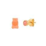 TAI JEWELRY Earrings Orange Gummy Bear Mismatched Studs