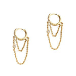 TAI JEWELRY Earrings Hoop Earrings With Chain