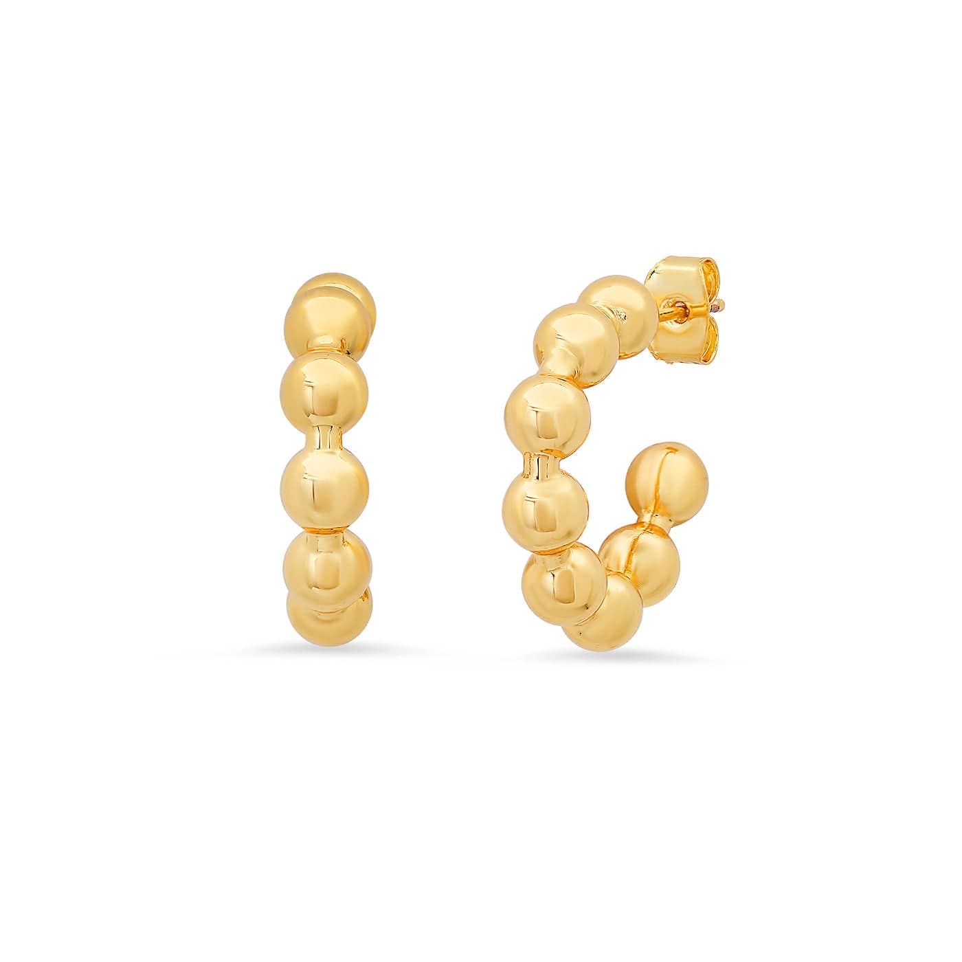 TAI JEWELRY Earrings Mini Gold Ball Huggie