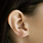 TAI JEWELRY Earrings Mini Pave Moon Earrings