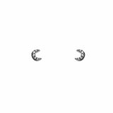 TAI JEWELRY Earrings OXIDIZED SILVER Mini Pave Moon Earrings