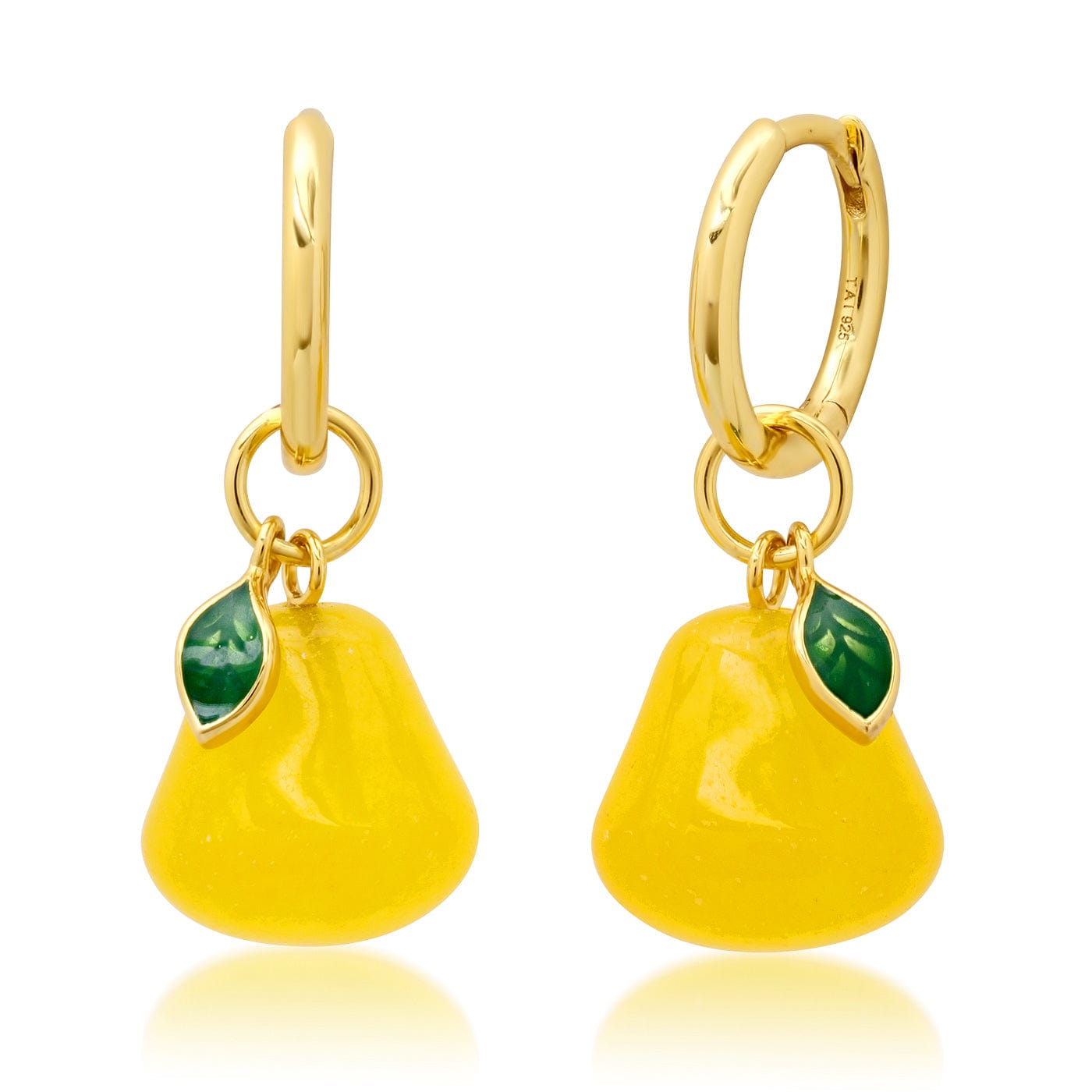 TAI JEWELRY Earrings Pear Charm Huggies