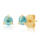 TAI JEWELRY Earrings Aquamarine Simple Glass Studs