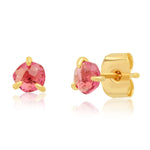 TAI JEWELRY Earrings Ruby Garnet Simple Glass Studs