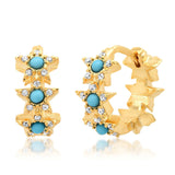 TAI JEWELRY Earrings Turquoise Western Star Huggie