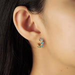 TAI JEWELRY Earrings Turquoise Western Star Huggie