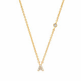 TAI JEWELRY Necklace Gold / A CZ Initial Necklace