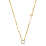 TAI JEWELRY Necklace Gold / D CZ Initial Necklace