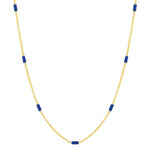 TAI JEWELRY Necklace Navy Enamel Bead Chain