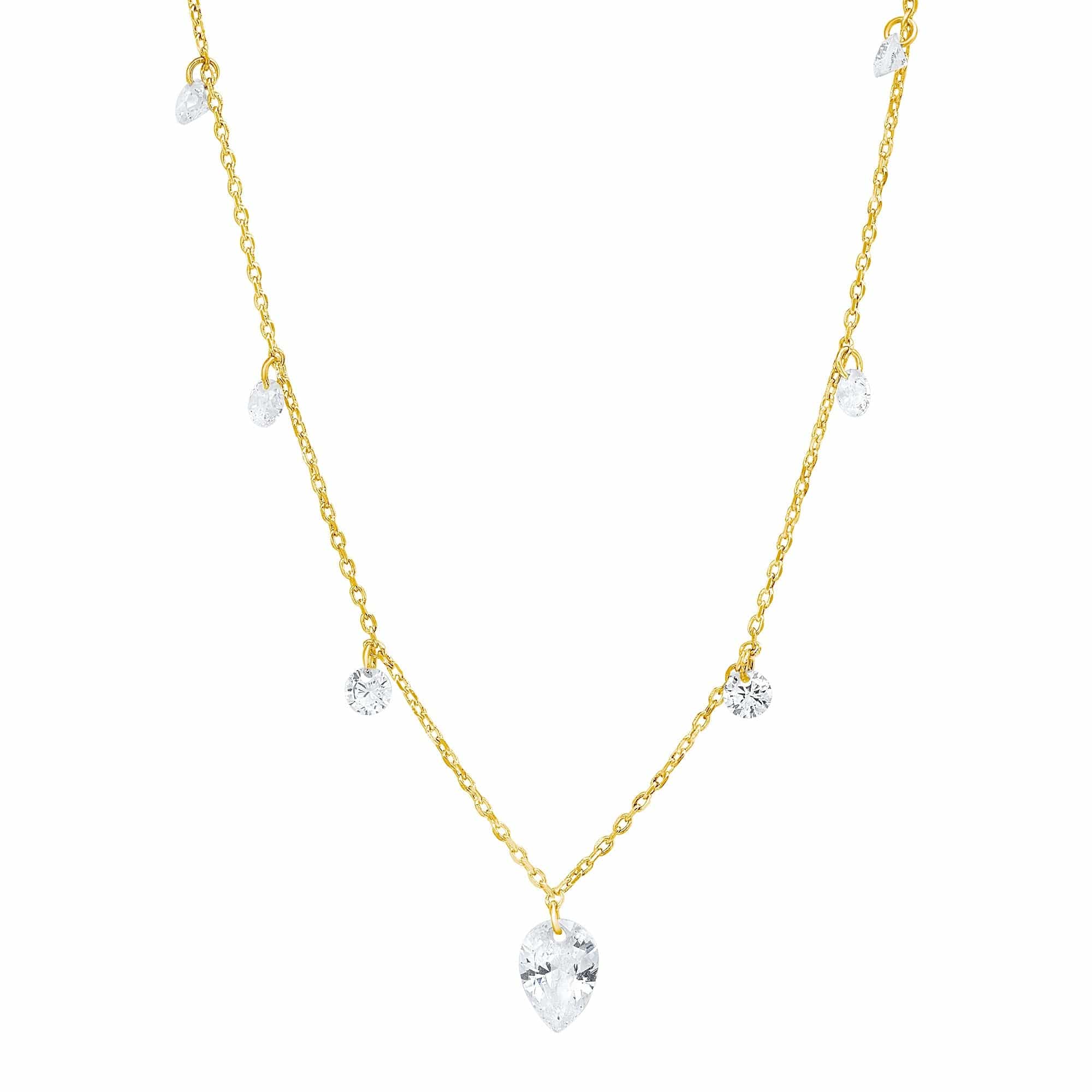 Floating cz necklace Clearance
