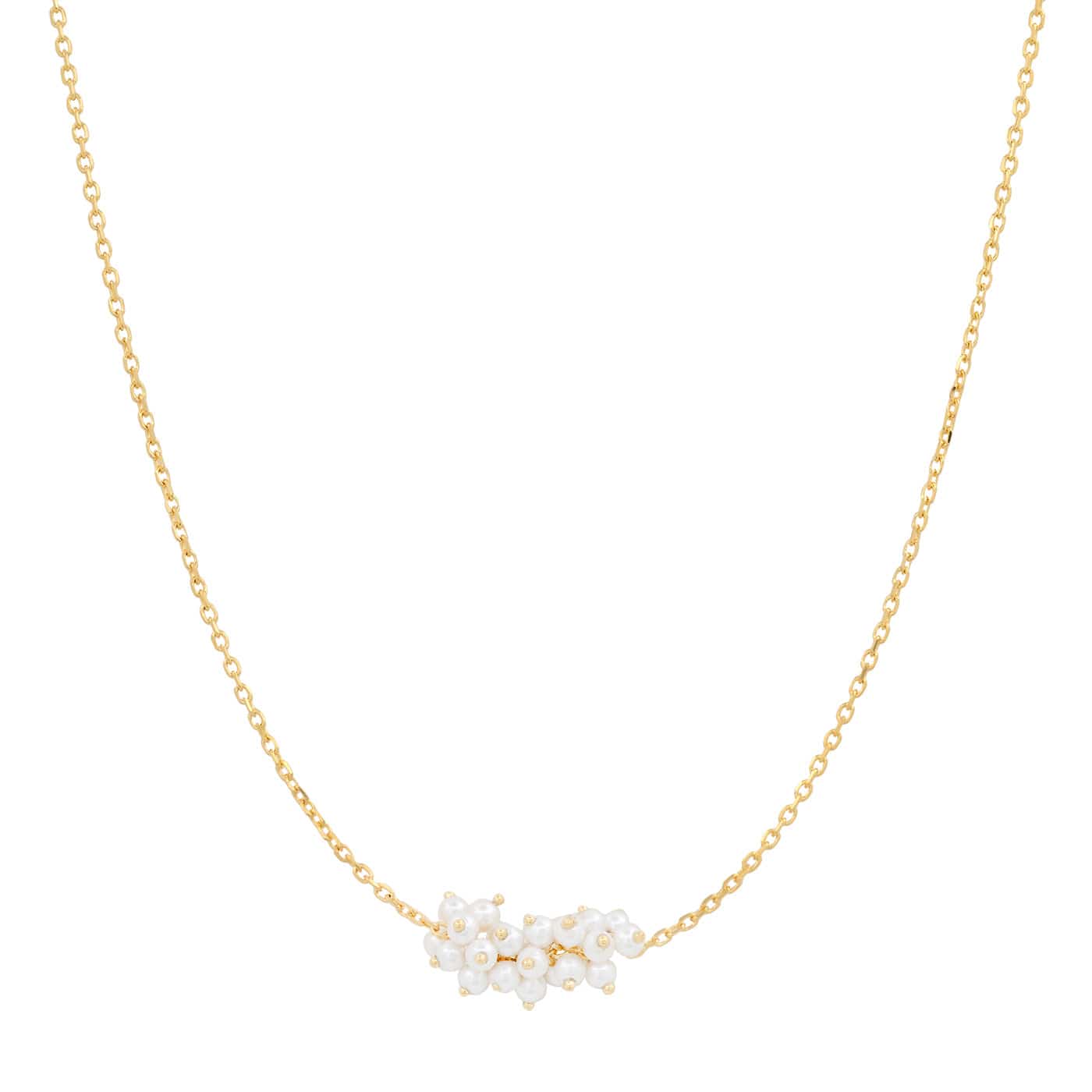 TAI JEWELRY Necklace Gold Vermeil Chain with Freshwater Pearl Cluster