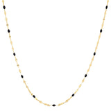 TAI JEWELRY Necklace Gold/Black Gold Vermeil Sparkle Chain with Enamel Stations