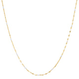 TAI JEWELRY Necklace Gold/White Gold Vermeil Sparkle Chain with Enamel Stations