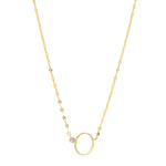 TAI JEWELRY Necklace O Medium Sized Initial Necklace With Cz Accent