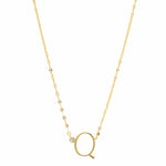 TAI JEWELRY Necklace Q Medium Sized Initial Necklace With Cz Accent