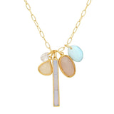 TAI JEWELRY Necklace Opal Monochromatic Multi-Charm Necklace