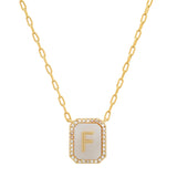 TAI JEWELRY Necklace F Mother Of Pearl Monogram Necklace