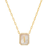 TAI JEWELRY Necklace I Mother Of Pearl Monogram Necklace