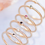 TAI JEWELRY Rings Simple Gold Clear Cz Ring